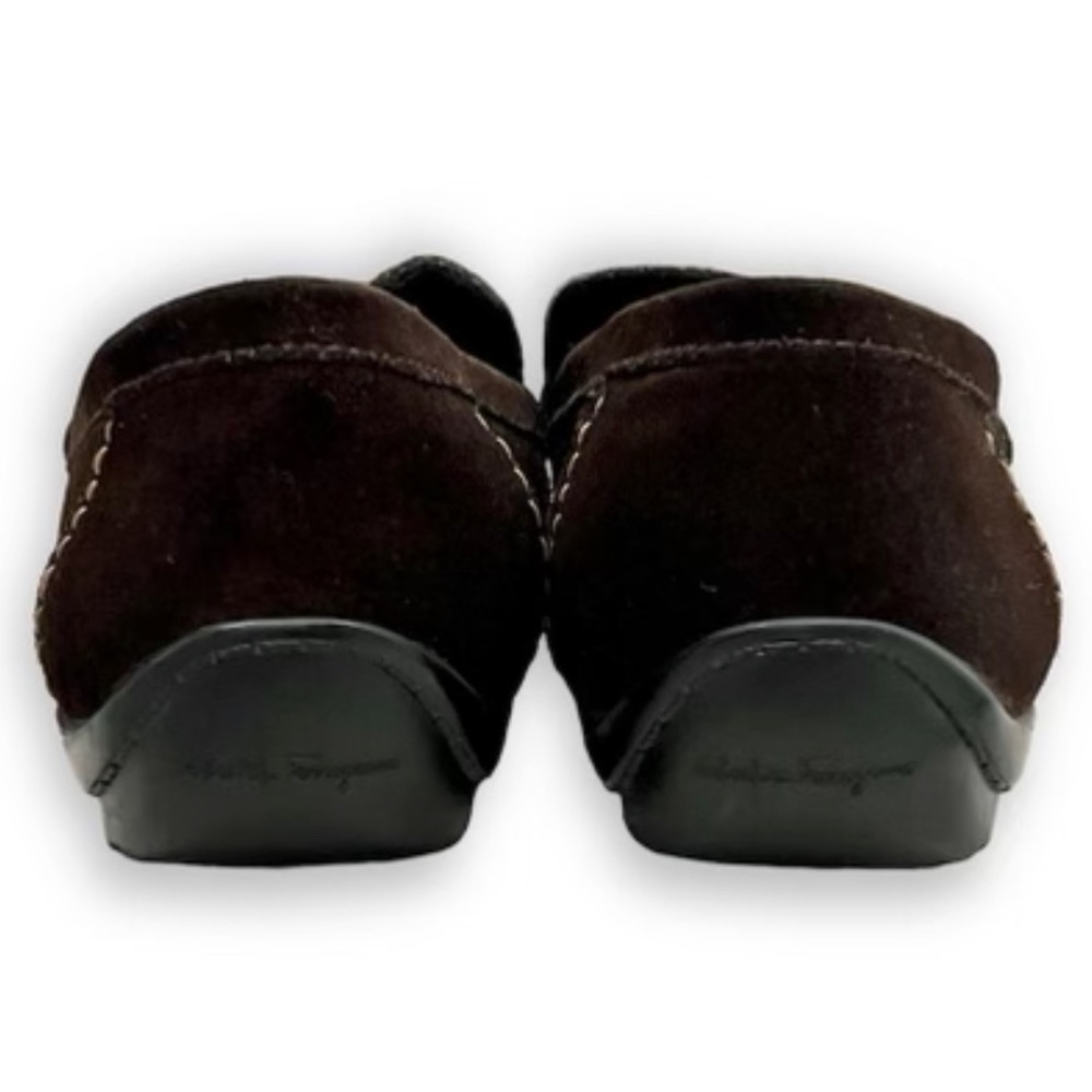 🔥 Salvatore Ferragamo moccasin suede loafers Brown -SIZE 12 - Picture 4 of 5